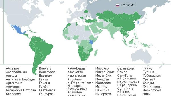 От Пекина до Туниса: куда россиянам теперь можно без виз — в наглядной инфографике @SputnikLive - Sputnik Южная Осетия