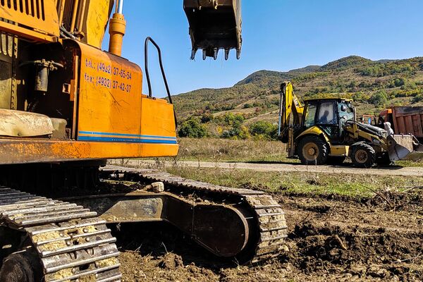 Строительство дороги в Знаурском районе РЮО Строительство дороги в Знаурском районе РЮО - Sputnik Южная Осетия