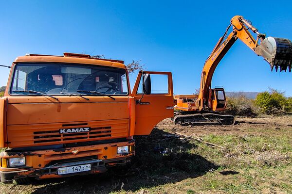 Строительство дороги в Знаурском районе РЮО Строительство дороги в Знаурском районе РЮО - Sputnik Южная Осетия
