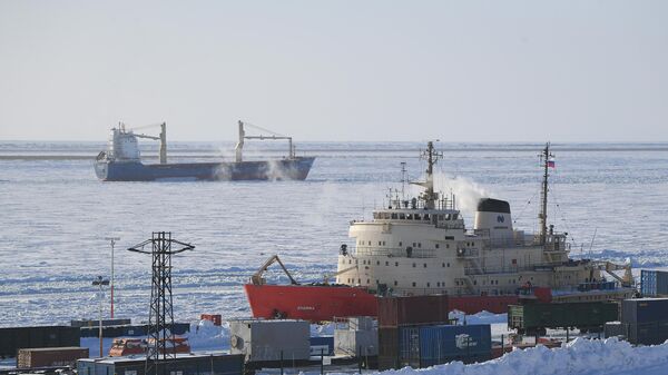 Корабли в морском порту Дудинка. Архивное фото  - Sputnik Южная Осетия