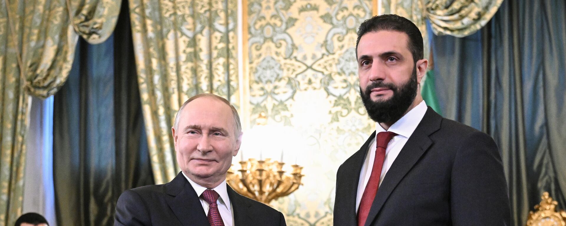 Встреча президента Владимира Путина и президента Сирии Ахмеда аш-Шараа - Sputnik Южная Осетия, 1920, 15.10.2025