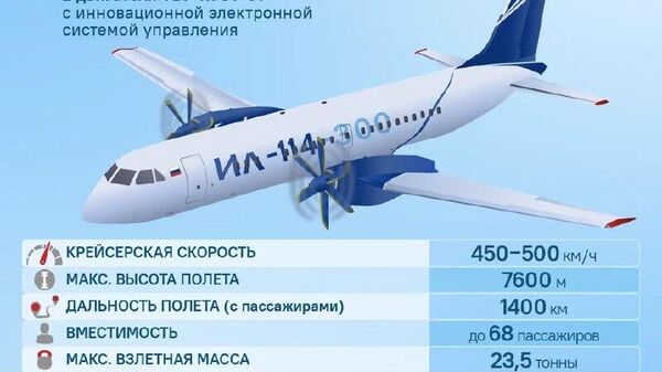 Пассажирский самолет Ил-114-300, полностью состоящий из российских комплектующих, проходит летные испытания на Алтае — заслуженный летчик Владимир Попов рассказал @Sputniklive о перспективах обновленного российского авиалайнера - Sputnik Южная Осетия