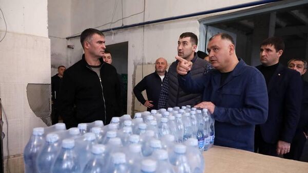 Президент Алан Гаглоев посетил завод Багиата  - Sputnik Южная Осетия