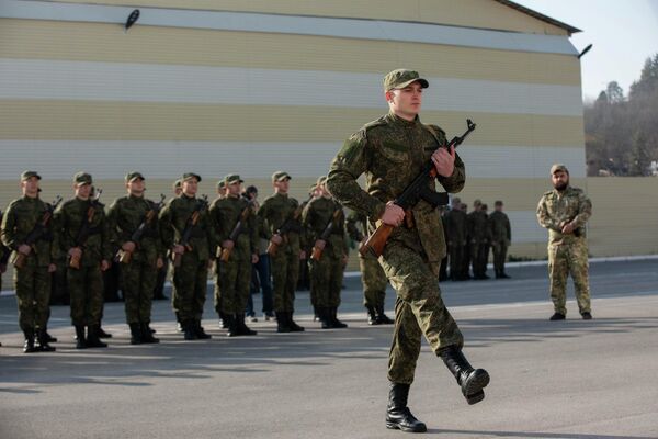 Церемония приведения к военной присяге новобранцев в Южной Осетии - Sputnik Южная Осетия