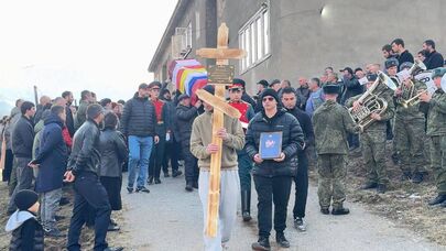 Похороны погибшего в зоне СВО Марика Демеева