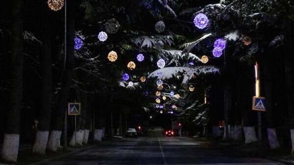 Цхинвал в новогоднюю ночь  - Sputnik Южная Осетия