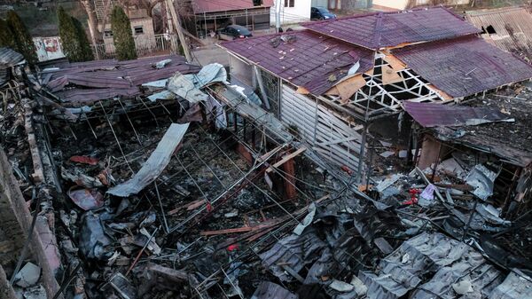 Последствия атаки БПЛА ВСУ на поселок Хорлы в Херсонской области - Sputnik Южная Осетия