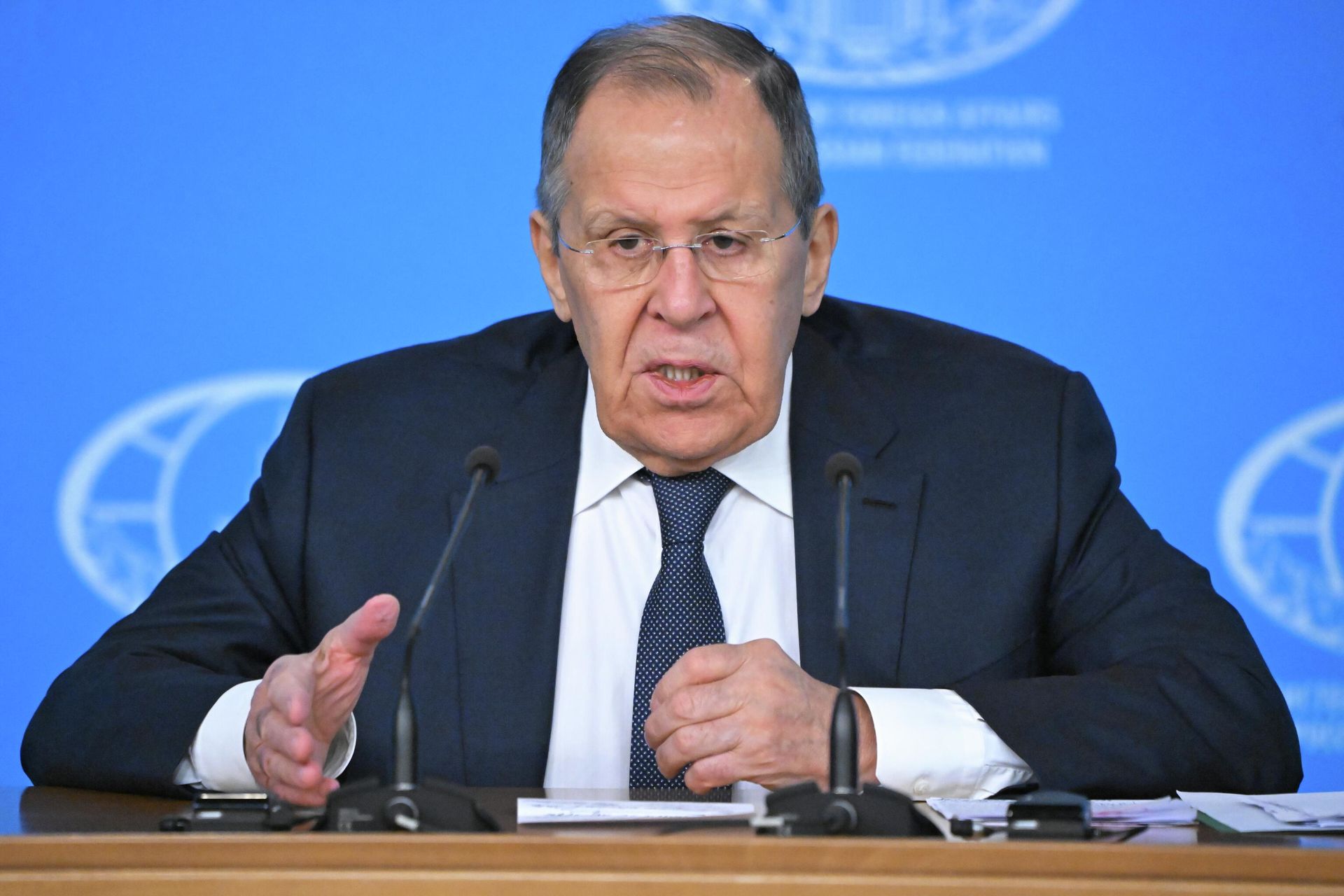 Пресс-конференция министра иностранных дел России Сергея Лаврова - Sputnik Южная Осетия, 1920, 15.09.2026