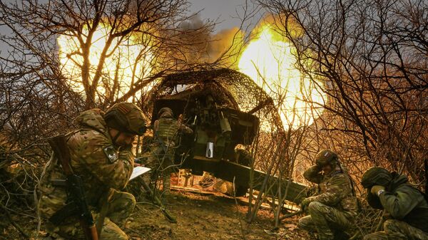 Боевая работа российской артиллерии в зоне СВО. Архивное фото  - Sputnik Южная Осетия
