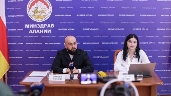 Пресс-конференция в Минздраве РЮО - Sputnik Южная Осетия