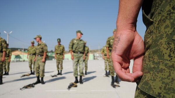 На территории российской военной базы в городе Цхинвал. - Sputnik Южная Осетия