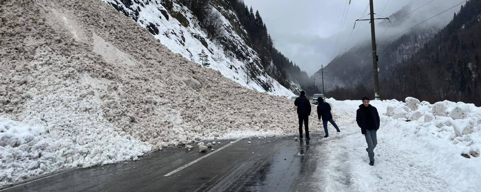 Лавина в районе села Уанел  - Sputnik Южная Осетия, 1920, 03.02.2026