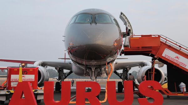 Cамолет SJ-100 (Суперджет) Aurus. Архивное фото  - Sputnik Южная Осетия