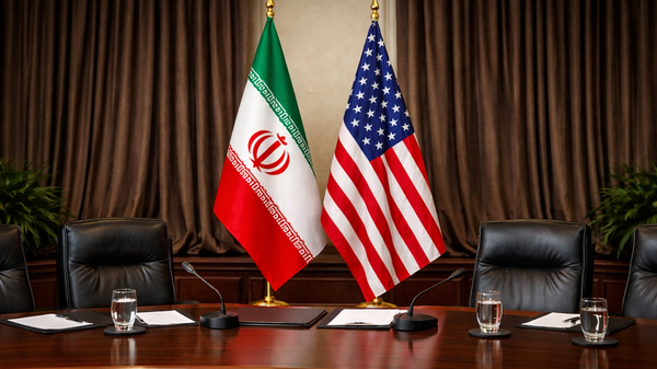 Флаг США и флаг Ирана - Sputnik Южная Осетия