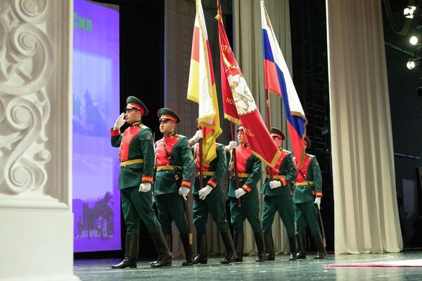 Торжественное собрание посвященное Дню защитника Отечества - Sputnik Южная Осетия