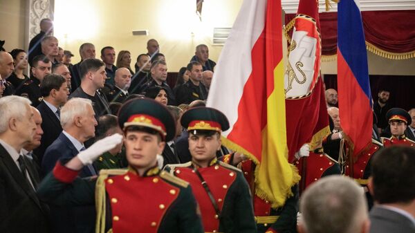 Торжественное собрание посвященное Дню защитника Отечества - Sputnik Южная Осетия