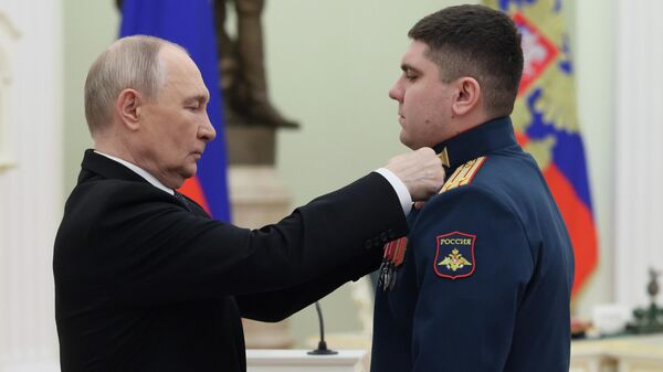 Владимир Путин и Инал Гериев - Sputnik Южная Осетия