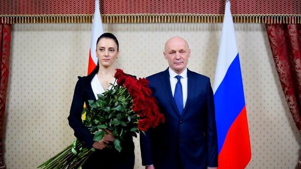 Cупруга президента Южной Осетии Ирина Валиева и посол РФ в Южной Осетии Марат Кулахметов - Sputnik Южная Осетия