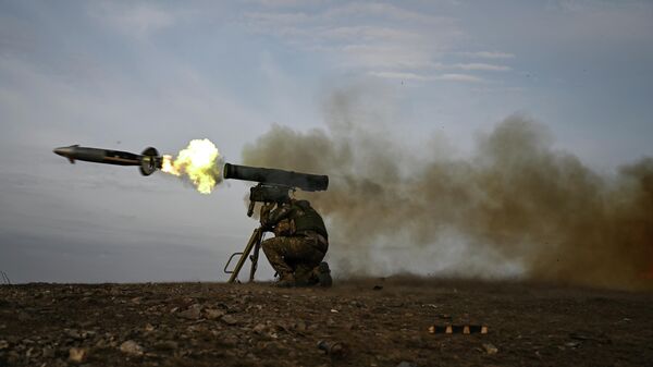 Боевая работа расчетов ПТРК Корнет в зоне СВО. Архивное фото  - Sputnik Южная Осетия
