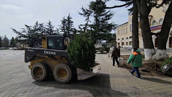 Высадка деревьев в Цхинвале - Sputnik Южная Осетия