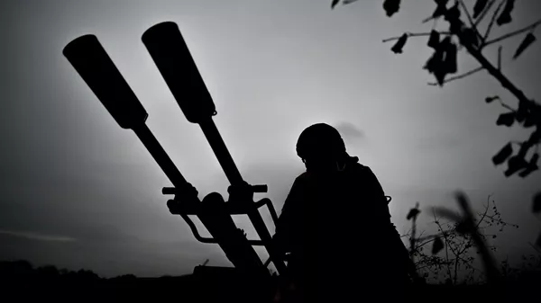 Боевая работа расчета зенитной установки ЗУ-23. Архивное фото  - Sputnik Южная Осетия