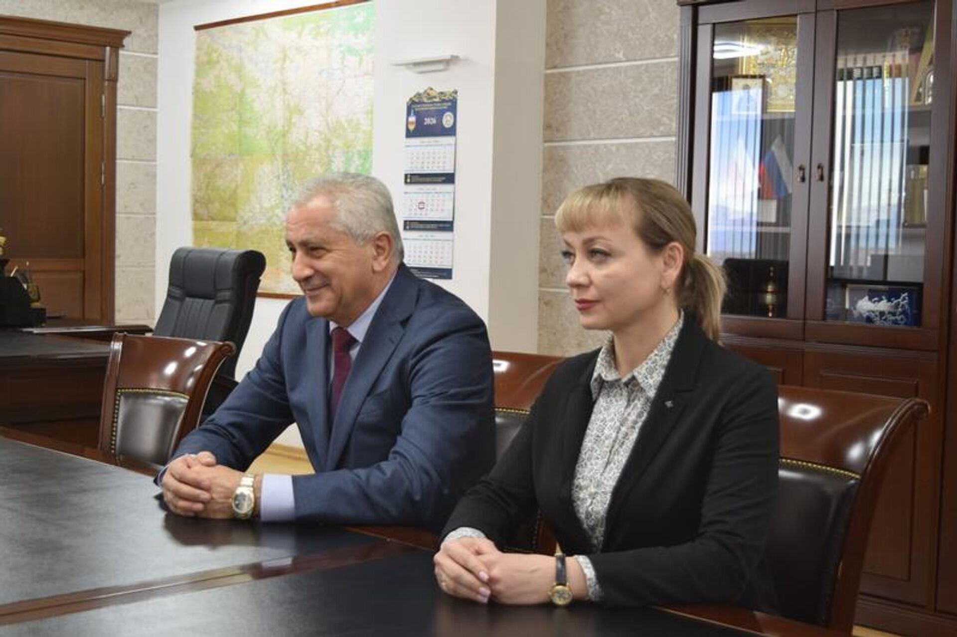 Встреча Алана Гаглоева с ректором СКГМИ Дзамболатом Камболовым  - Sputnik Южная Осетия, 1920, 15.04.2026