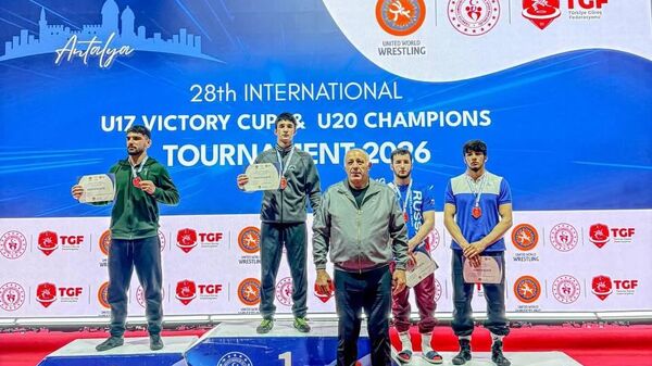 Пьедестал почета международного турнира Champions в Анталье  - Sputnik Южная Осетия