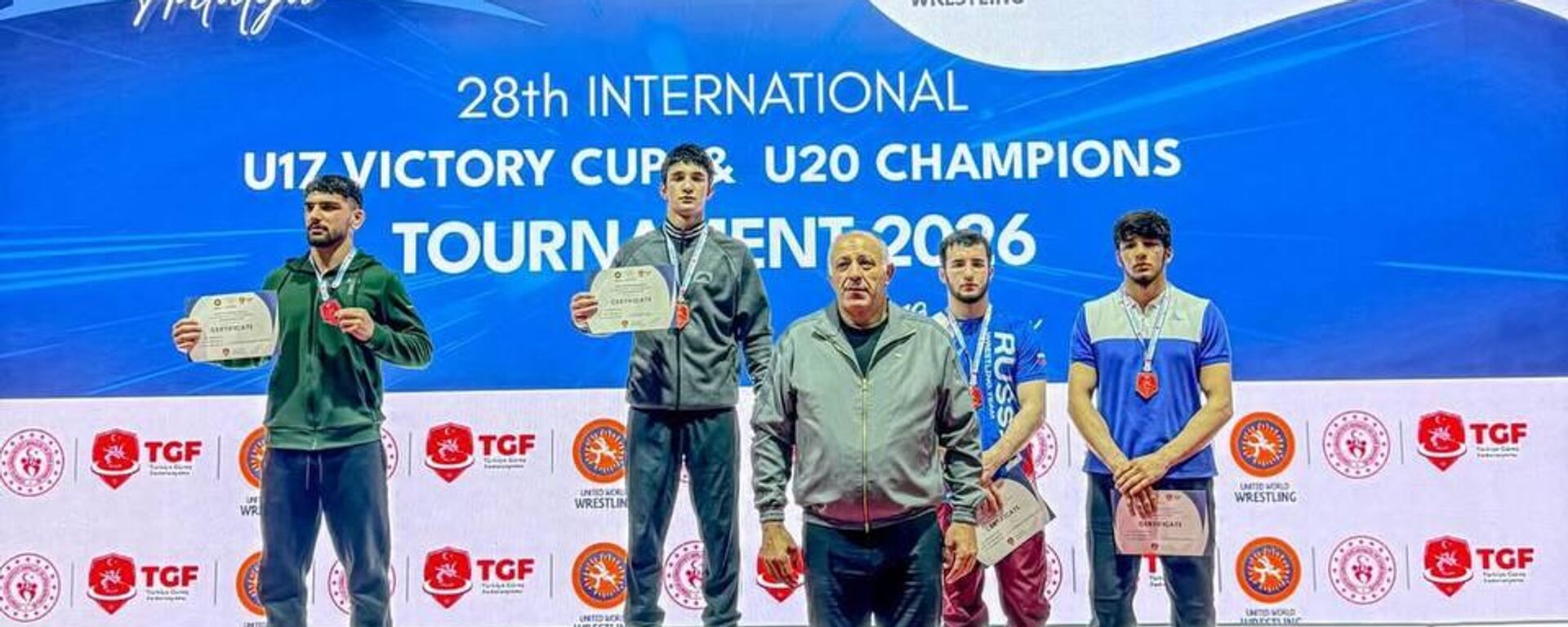 Пьедестал почета международного турнира Champions в Анталье  - Sputnik Южная Осетия, 1920, 19.04.2026