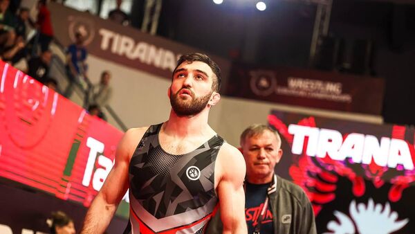 Осетинский борец Давид Баев на турнире в Тиране  - Sputnik Южная Осетия