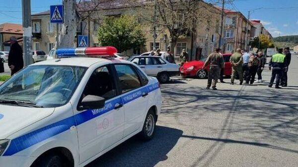 Последствия ДТП на одном из перекрестков в Цхинвале  - Sputnik Южная Осетия