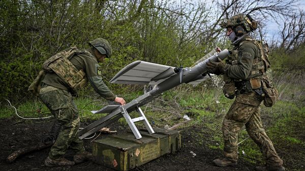 Боевая работа расчета Молнии-2 в зоне СВО. Архивное фото  - Sputnik Южная Осетия