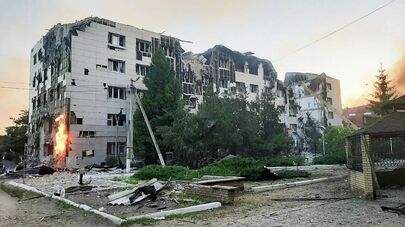 Последствия беспилотной атаки ВСУ в Старобельске (ЛНР)