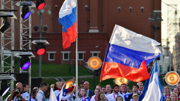 Торжественная встреча олимпийцев на Красной площади - Sputnik Южная Осетия