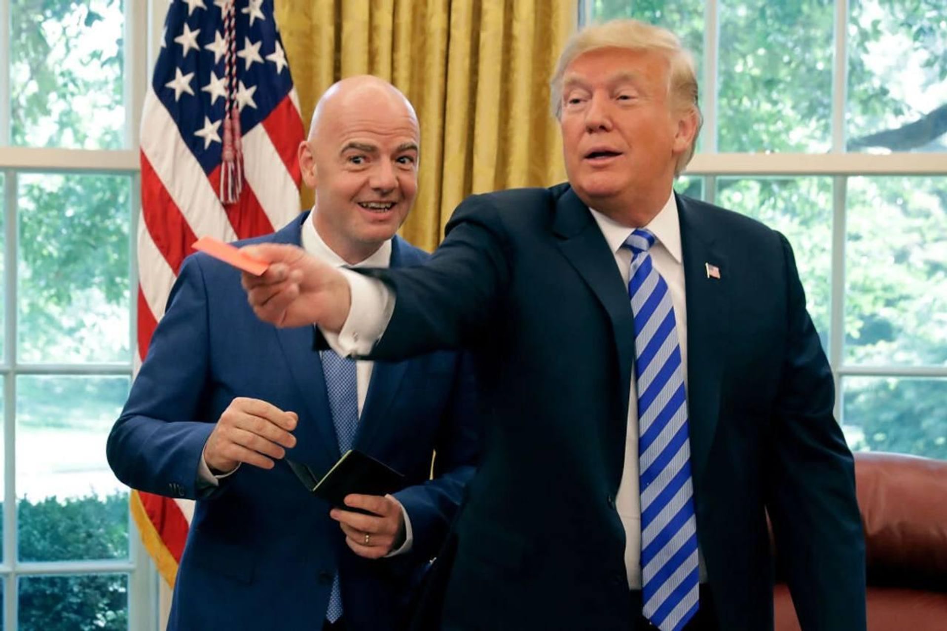 Дональд Трамп и Джанни Инфантино Дональд Трамп и Джанни Инфантино - Sputnik Южная Осетия, 1920, 08.07.2026