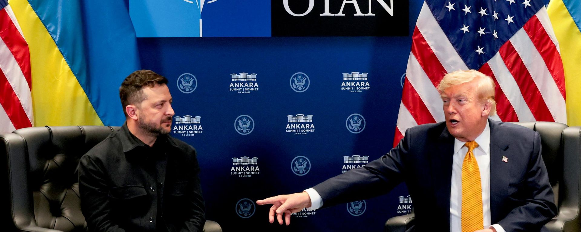 Встреча президента США Дональда Трампа и Владимира Зеленского на саммите лидеров НАТО в Турции - Sputnik Южная Осетия, 1920, 08.07.2026