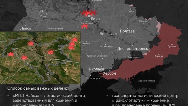 Война складам: армия России ночью нанесла новый масштабный удар ракетами по транспортно-логистическим центрам в Киеве и Киевской области, сообщают в Минобороны РФ - Sputnik Южная Осетия