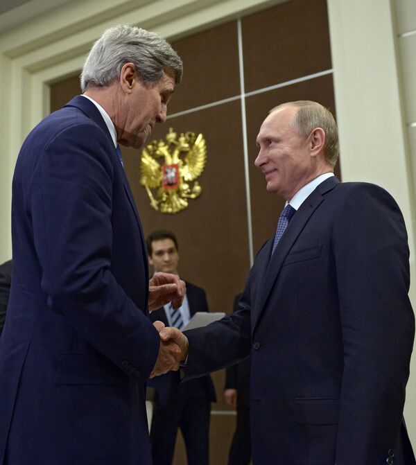 Встреча президента России В.Путина с госсекретарем США Д.Керри - Sputnik Южная Осетия