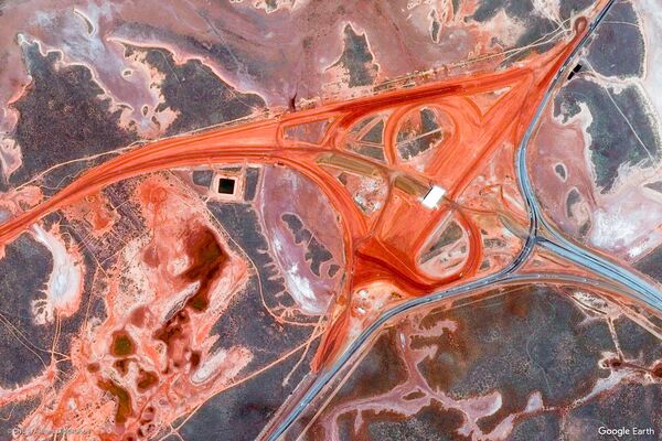 Изображение из космоса местности в районе австралийского города Порт-Хедленд, Австралия - Sputnik Южная Осетия
