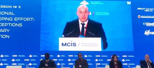 Министр обороны Южной Осетии Ибрагим Гассеев на конференции в Москве Министр обороны Южной Осетии Ибрагим Гассеев на конференции в Москве - Sputnik Южная Осетия