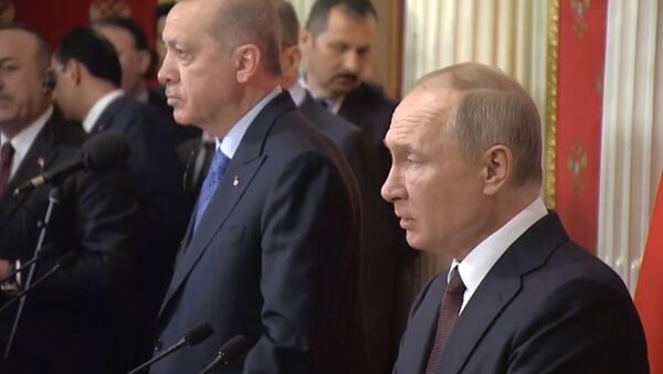 Заявление для прессы по итогам встречи Владимира Путина и Реджепа Эрдогана - Sputnik Южная Осетия