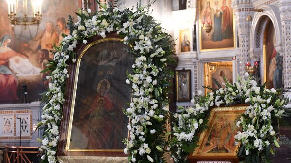 Икона Божией Матери Державная в храме Христа Спасителя в Москве - Sputnik Южная Осетия