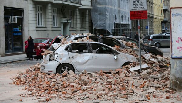 Последствия землетрясения в Загребе, Хорватия  - Sputnik Южная Осетия