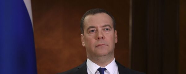 Заместитель председателя Совета Безопасности РФ Дмитрий Медведев выступил с обращением Заместитель председателя Совета Безопасности РФ Дмитрий Медведев выступил с обращением - Sputnik Южная Осетия