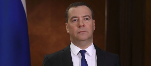 Заместитель председателя Совета Безопасности РФ Дмитрий Медведев выступил с обращением Заместитель председателя Совета Безопасности РФ Дмитрий Медведев выступил с обращением - Sputnik Южная Осетия