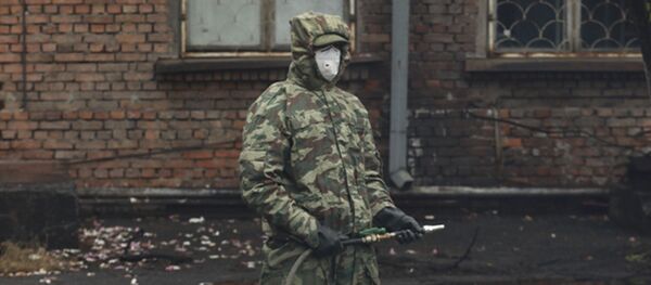 В Северной Осетии продезинфицировали здание института электронных материалов В Северной Осетии продезинфицировали здание института электронных материалов - Sputnik Южная Осетия