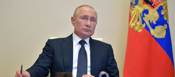 Президент РФ Владимир Путин проводит в режиме видеоконференции совещание с главами регионов Президент РФ Владимир Путин проводит в режиме видеоконференции совещание с главами регионов - Sputnik Южная Осетия