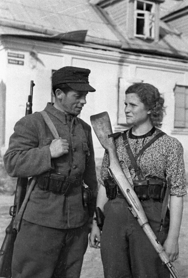 Литовские партизаны в Вильнюсе во время Великой Отечественной войны, 1944 год - Sputnik Южная Осетия