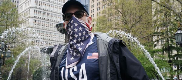 Акция с требованием отмены карантина в США Акция с требованием отмены карантина в США - Sputnik Южная Осетия