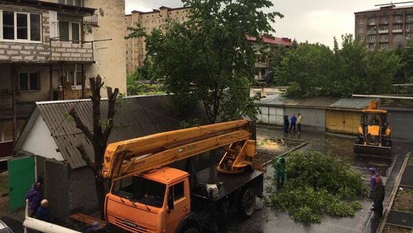 Последствия непогоды в Цхинвале - Sputnik Южная Осетия