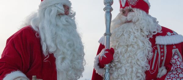 Встреча российского Деда Мороза и финского Йоулупукки - Sputnik Южная Осетия